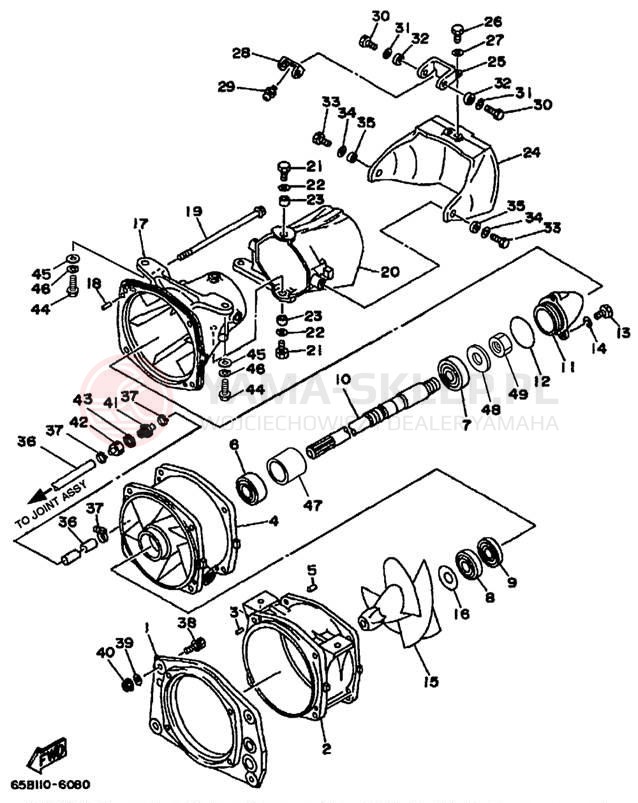 Schemat "JET UNIT" do Yamaha EXCITER 135 EXS1200X