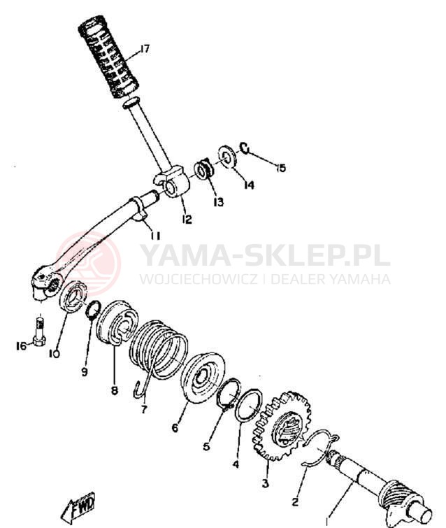 Schemat "kopniak" do Yamaha YAS1C