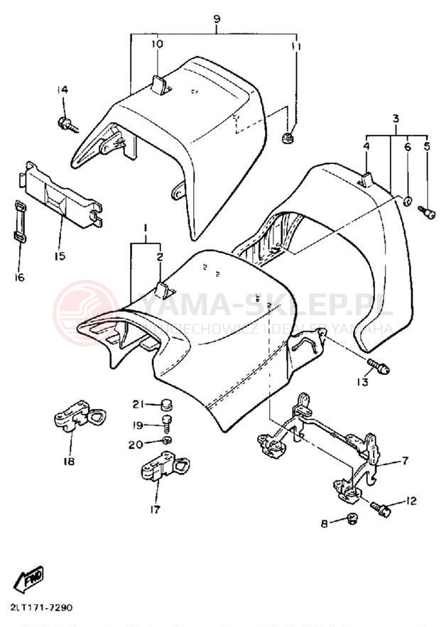 Schemat "siedzenie" do Yamaha V-MAX 1200 VMX12W/VMX12WC