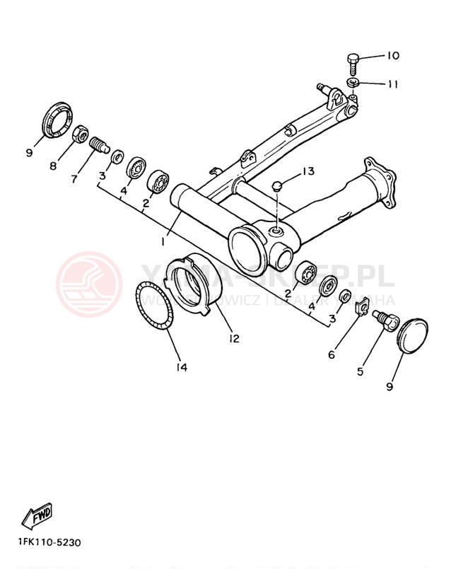 Schemat "wahacz" do Yamaha V-MAX 1200 VMX12KC/VMX12K