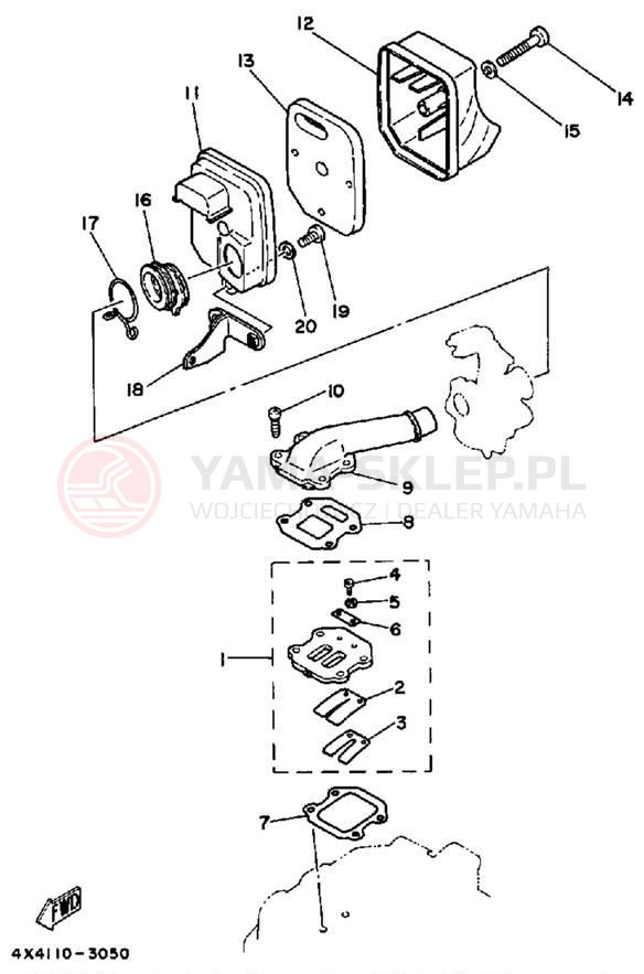 Schemat "Filtr powietrza" do Yamaha Y-ZINGER PW50S