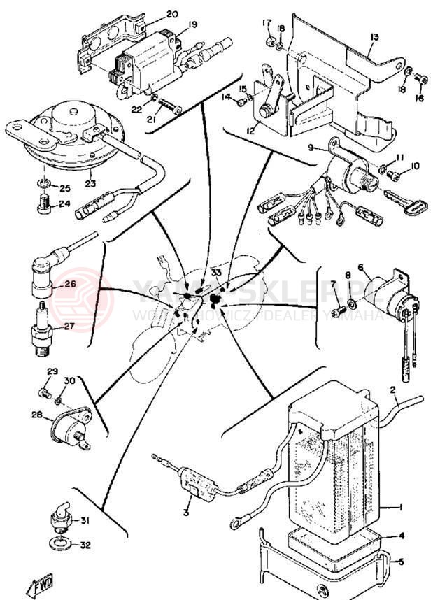 Schemat "układ elektryczny" do Yamaha G6S