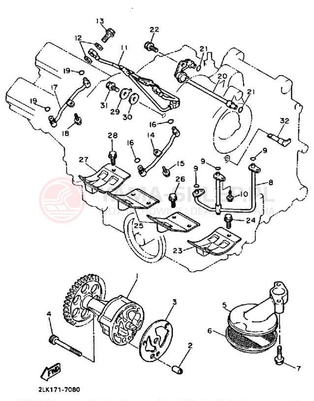 Schemat "Pompa olejowa" do Yamaha FZR1000TC/FZR1000T