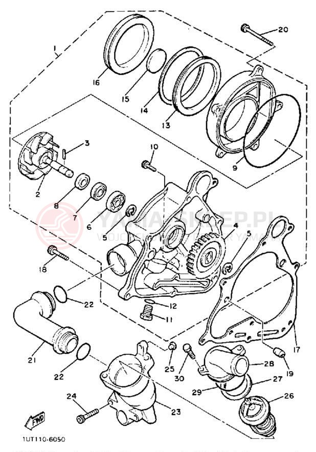 Schemat "Pompa wody" do Yamaha V-MAX 1200 VMX12SC/VMX12S