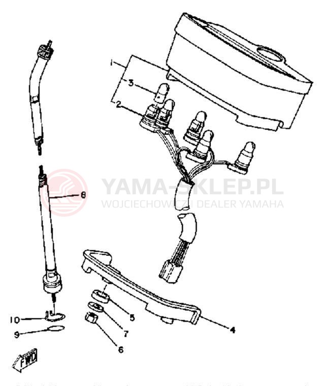 Schemat "Prędkościomierz" do Yamaha SR185H