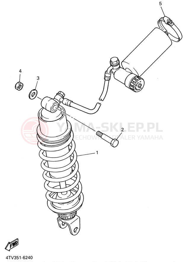 Schemat "zawieszenie tył" do Yamaha YZF600R YZF600RN/YZF600RNC