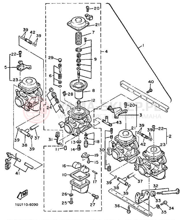 Schemat "Gaźnik" do Yamaha RADIAN YX600S/YX600SC