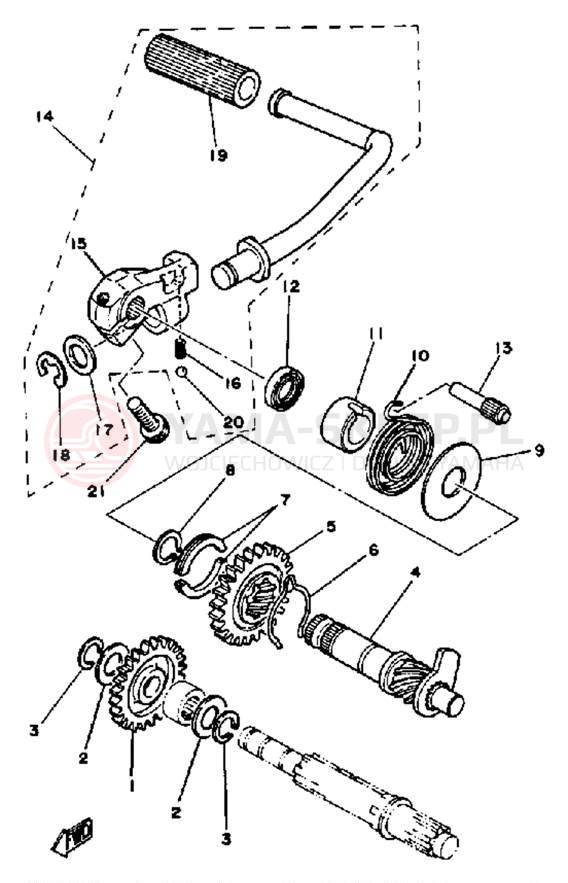 Schemat "rozrusznik" do Yamaha DT100K