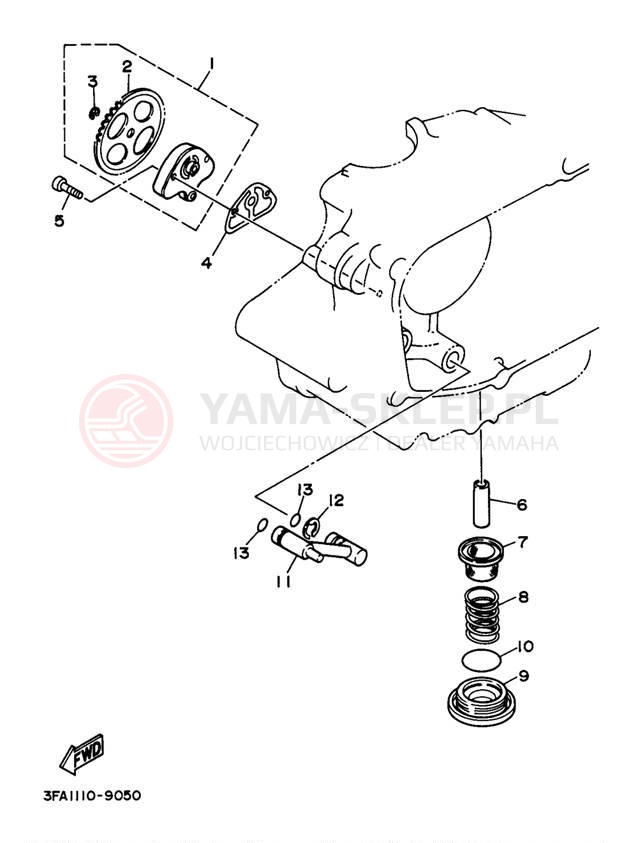 Schemat "Pompa olejowa" do Yamaha BREEZE YFA1J