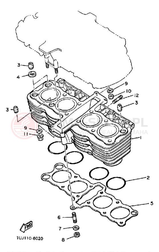 Schemat "cylinder" do Yamaha RADIAN YX600TC/YX600T