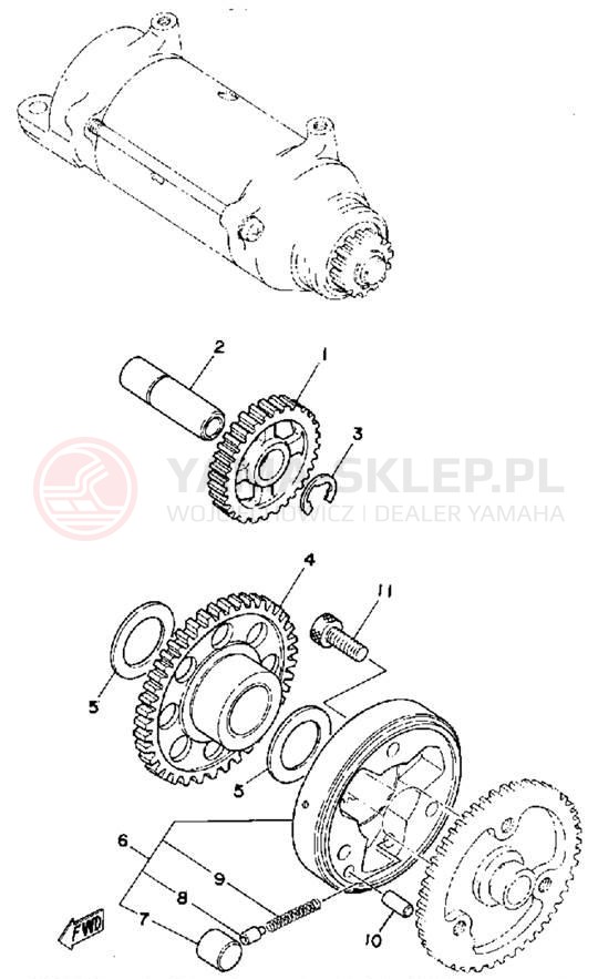 Schemat "rozrusznik" do Yamaha XS850SG