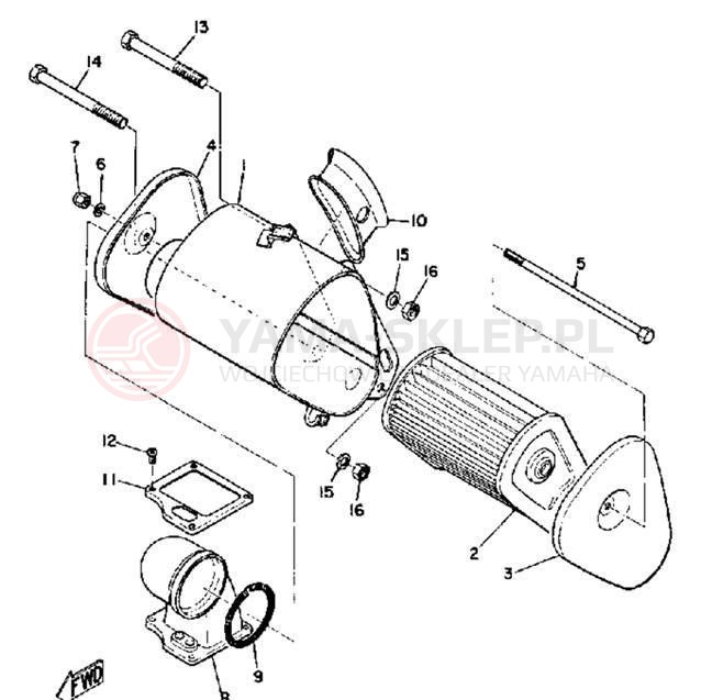 Schemat "Filtr powietrza" do Yamaha G6S