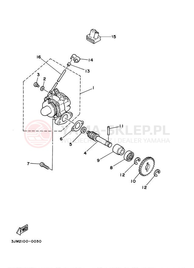 Schemat "Pompa olejowa" do Yamaha BLASTER YFS200N