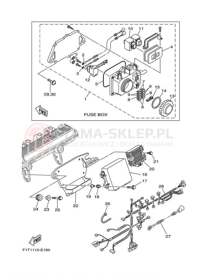 Schemat "układ elektryczny" do Yamaha SX210 FRT1100BG/FRT1100CG