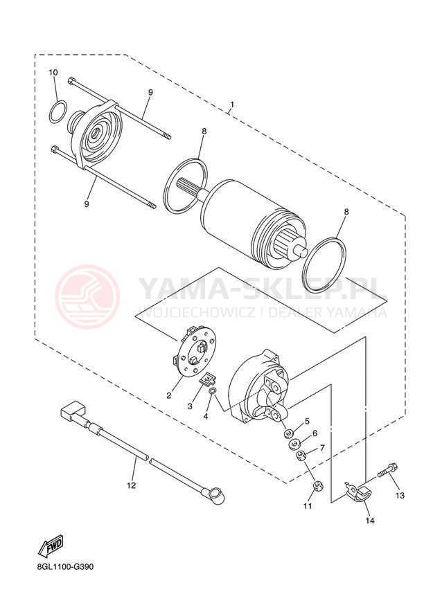 Schemat "rozrusznik" do Yamaha RS VECTOR RS90PER/RS90PEL