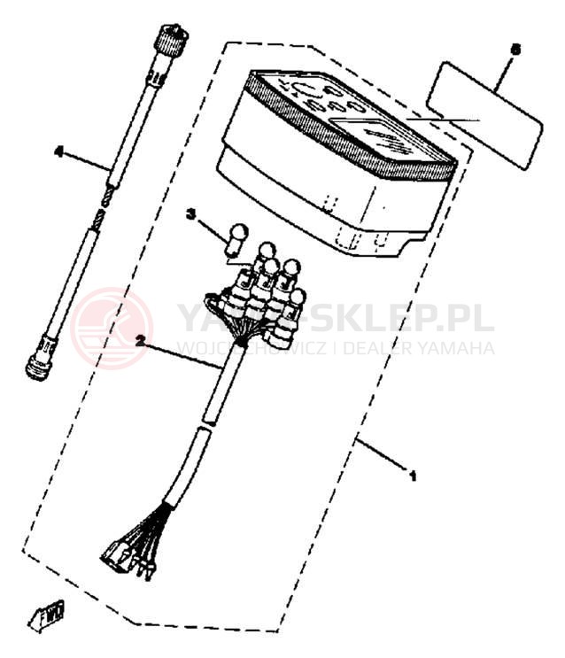 Schemat "licznik" do Yamaha YAMAHOPPER QT50S