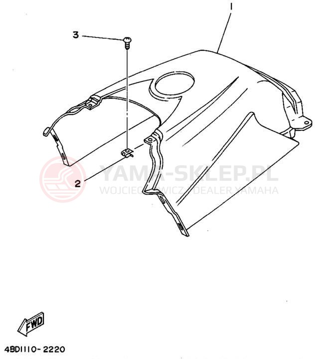 Schemat "Pokrywa boczna" do Yamaha TIMBERWOLF 2WD YFB250F