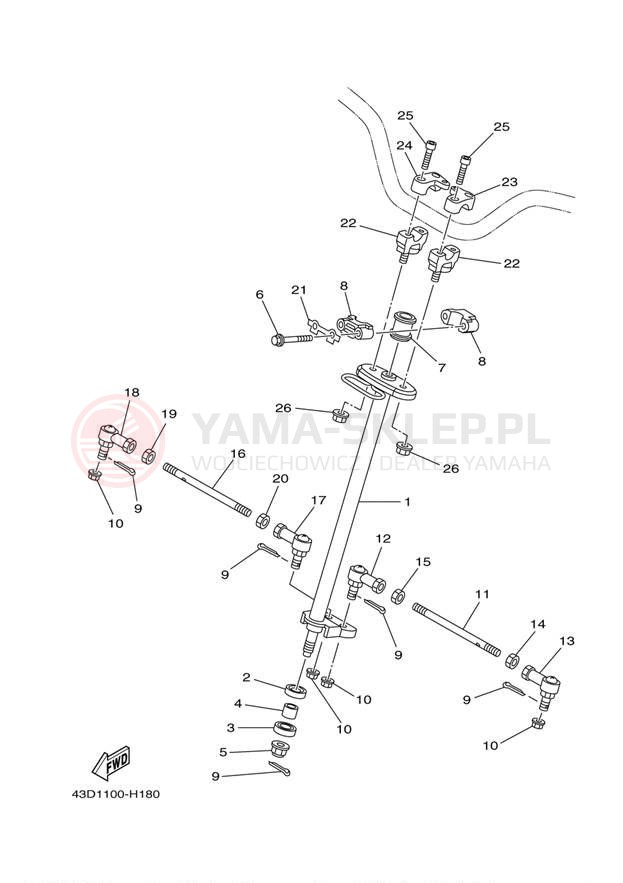 Schemat "Półki zawieszenia" do Yamaha RAPTOR 90 YFM90RYB/YFM90RYL