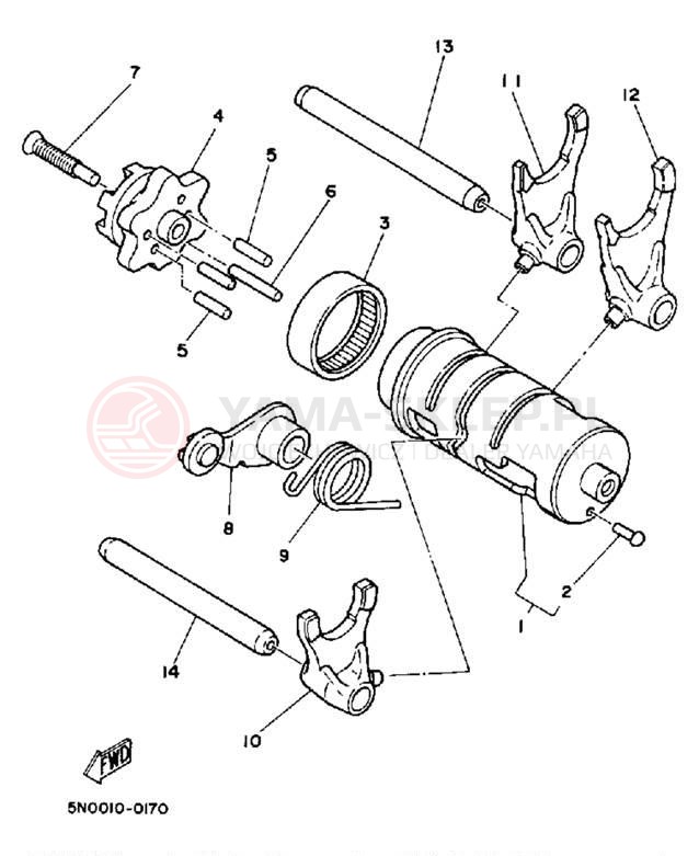 Schemat "Wodziki, automat" do Yamaha BW200N