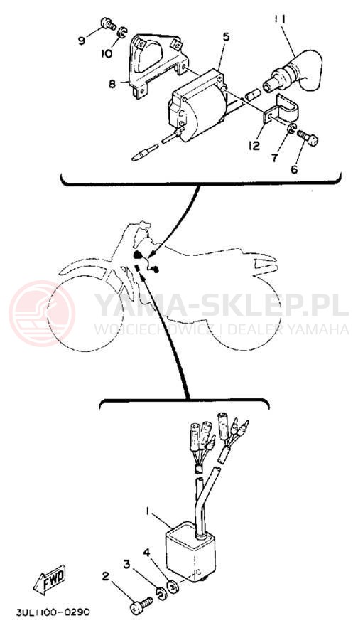 Schemat "układ elektryczny" do Yamaha RT100E