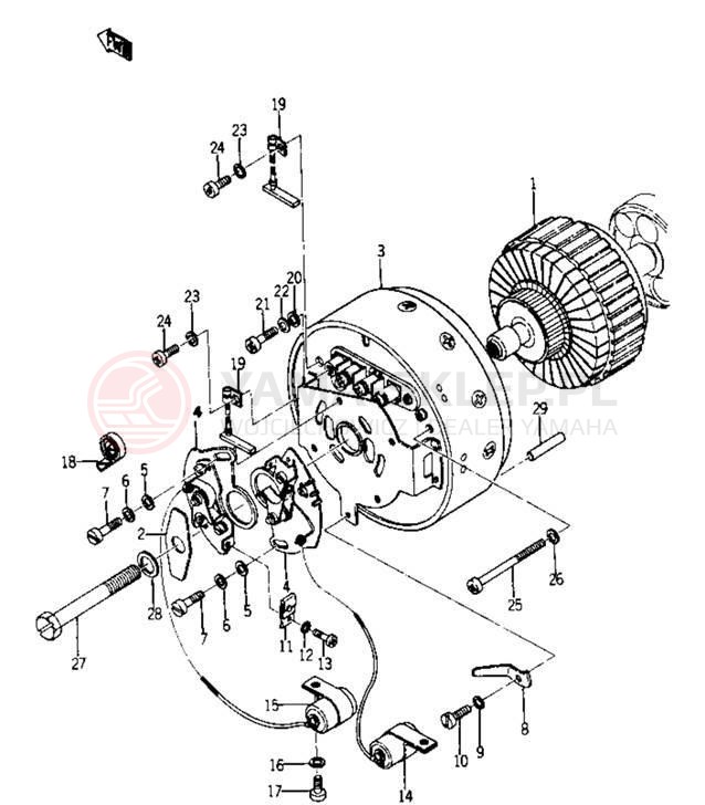 Schemat "prądnica" do Yamaha YR1