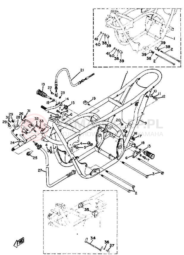 Schemat "rama" do Yamaha TR2 TR2B TR2B