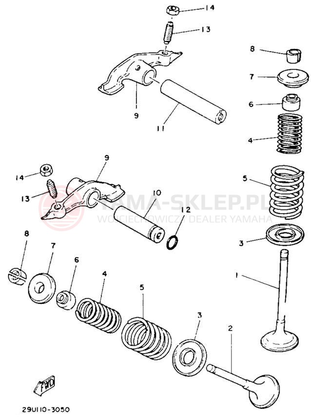 Schemat "zawory" do Yamaha YTM225DXL