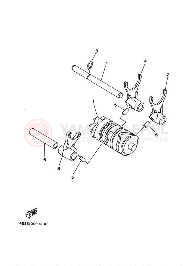 Schemat "Wodziki, automat" do Yamaha YZ85 YZ85R