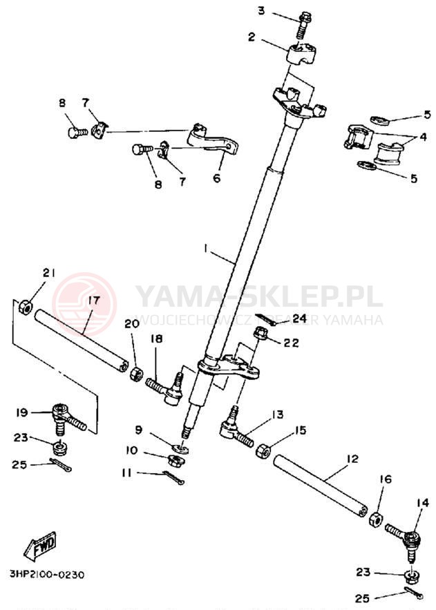 Schemat "Półki zawieszenia" do Yamaha MOTO-4 YFM350ERD