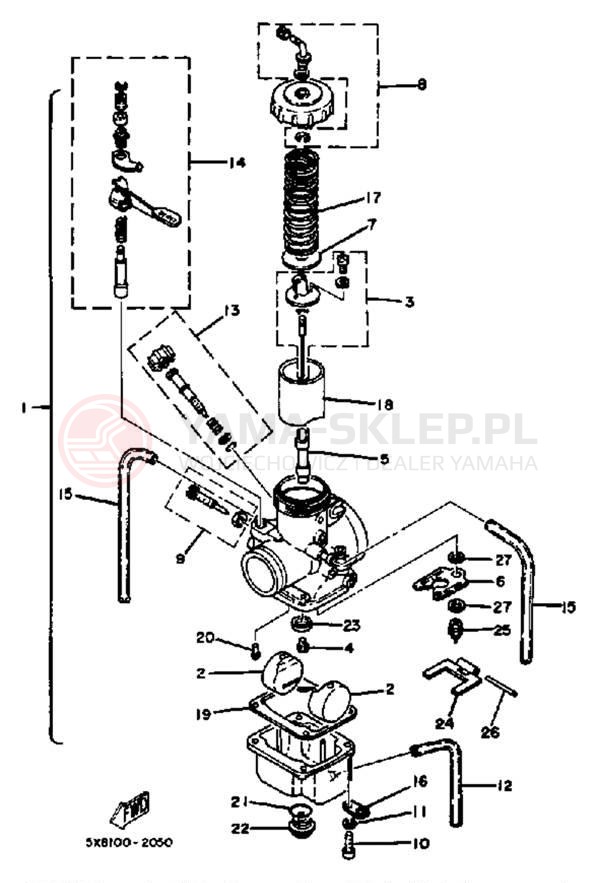 Schemat "Gaźnik" do Yamaha IT175K