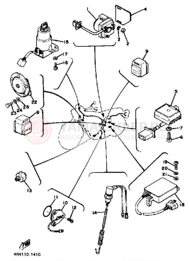 Schemat "układ elektryczny" do Yamaha XS400SJ