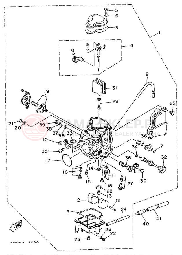 Schemat "Gaźnik" do Yamaha BIG BEAR 4WD YFM350FWE_
