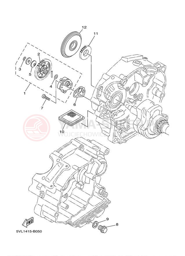 Schemat "Pompa olejowa" do Yamaha RAPTOR 125 YFM125RDW/YFM125RDL