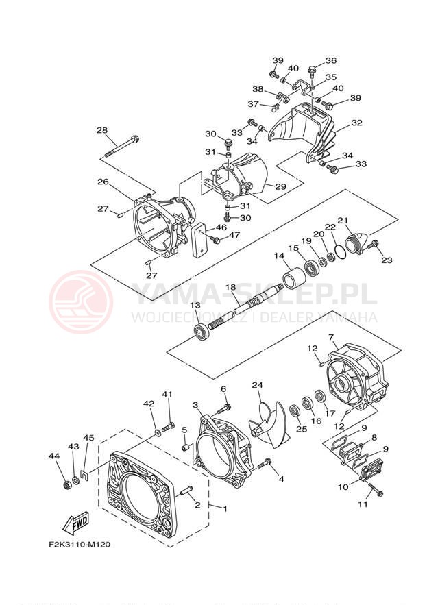 Schemat "JET UNIT" do Yamaha AR210 LAT1100AM