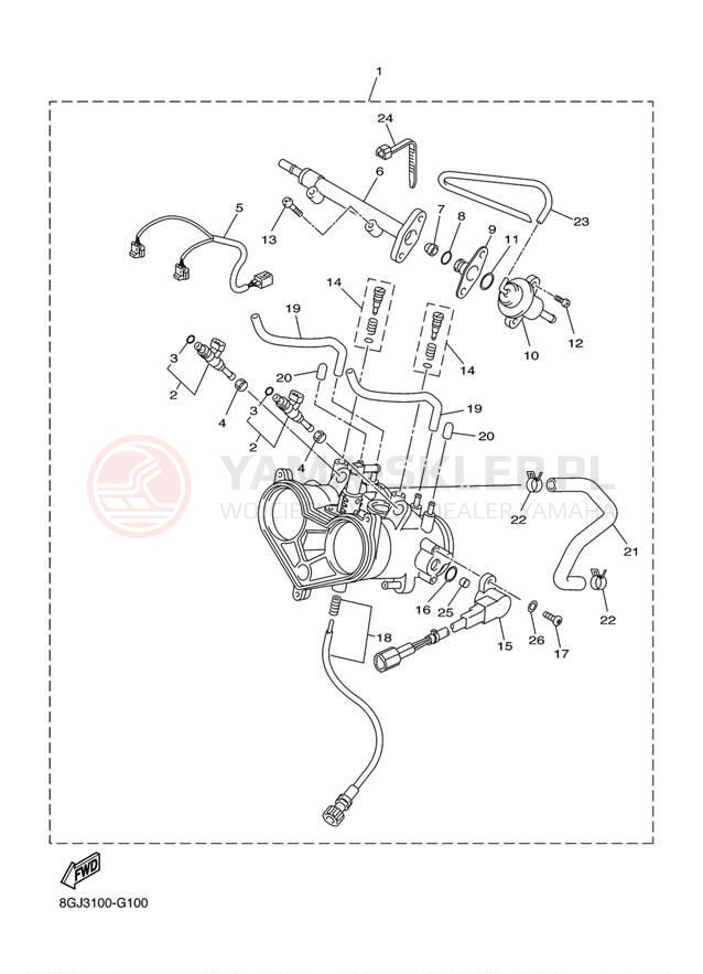 Schemat "Wtrysk paliwa" do Yamaha PHAZER GT PZ50GTDW