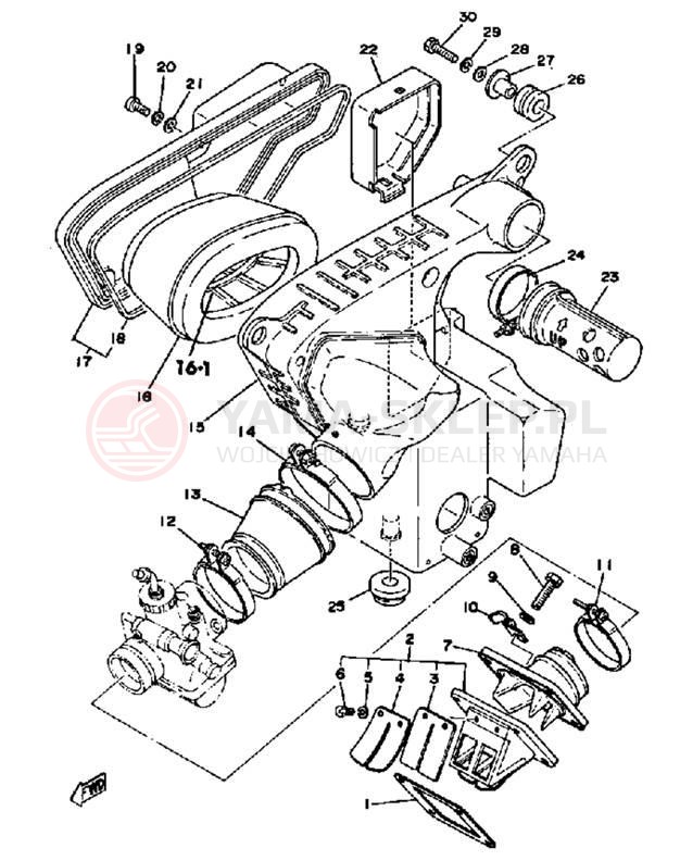 Schemat "Wtrysk paliwa" do Yamaha DT175E