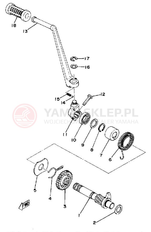 Schemat "kopniak" do Yamaha XS400D