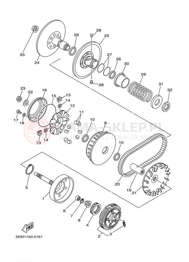 Schemat "sprzęgło" do Yamaha GRIZZLY 660 SE YFM66FASET