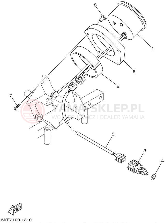 Schemat "licznik" do Yamaha TZ250 TZ250N
