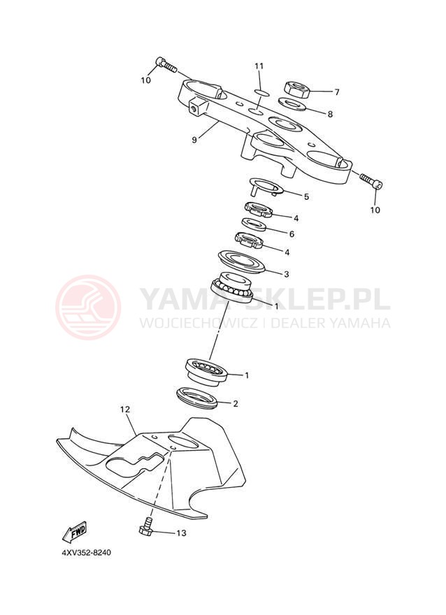Schemat "Półki zawieszenia" do Yamaha YZFR1 YZFR1PC/YZFR1P