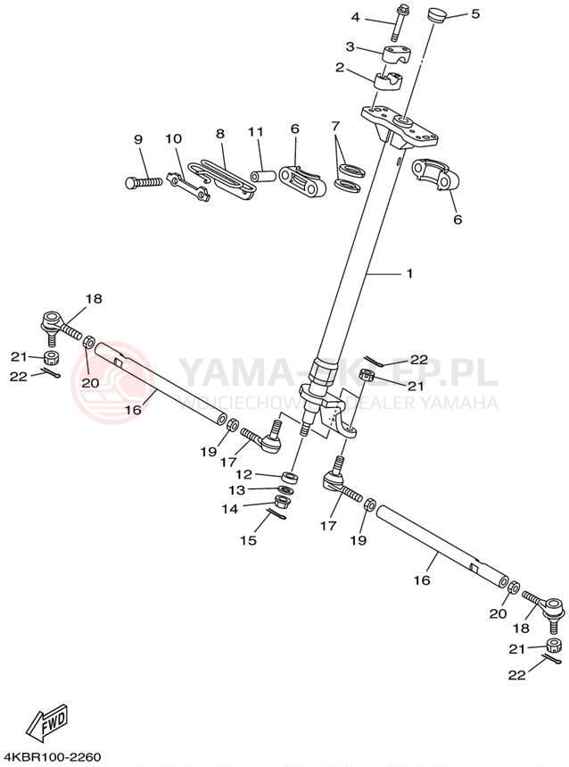 Schemat "Półki zawieszenia" do Yamaha WOLVERINE YFM350FXP
