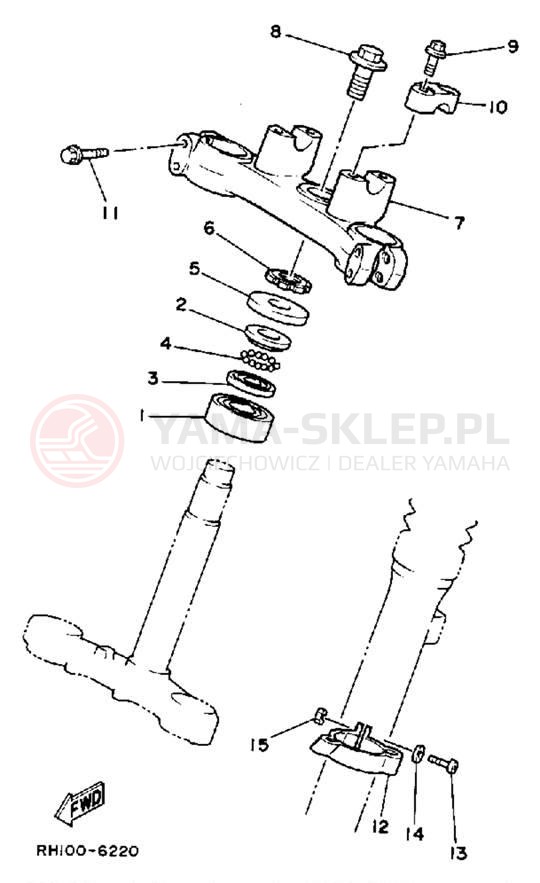 Schemat "Półki zawieszenia" do Yamaha TT225T