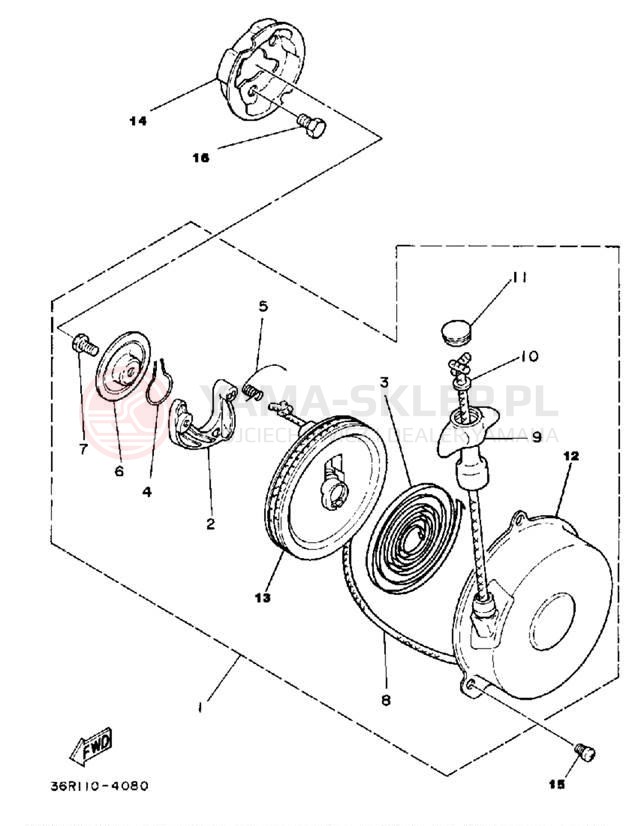 Schemat "rozrusznik" do Yamaha YT60L