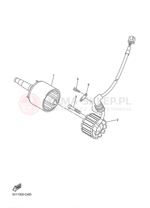 Schemat "prądnica" do Yamaha FZ1 FZS10W/FZS10WC