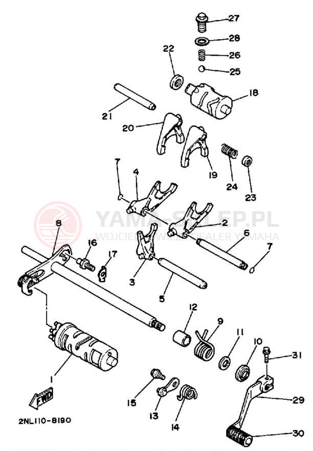 Schemat "Wodziki, automat" do Yamaha TERRA PRO YFP350U