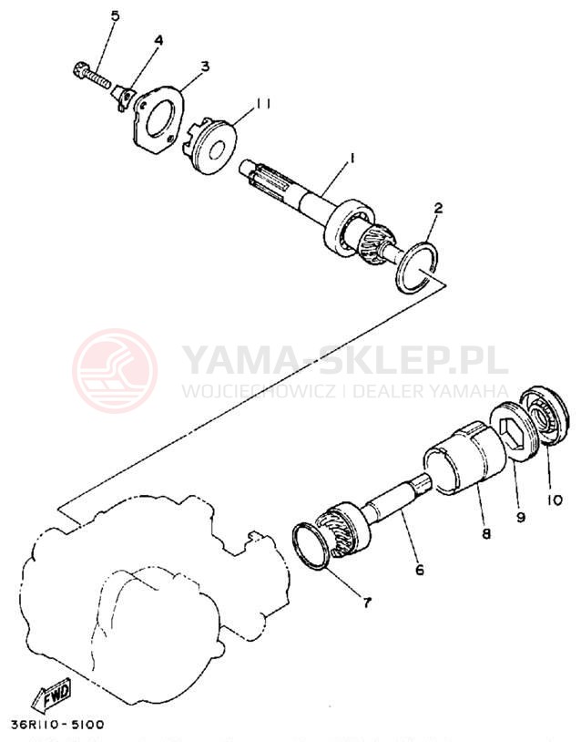 Schemat "Skrzynia biegów " do Yamaha 4-ZINGER YF60S