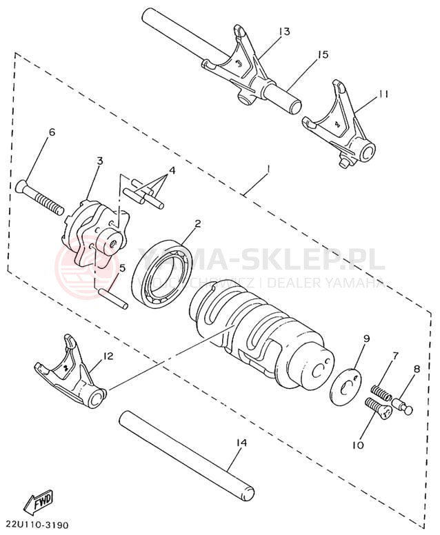 Schemat "Wodziki, automat" do Yamaha V-STAR CUSTOM XVS650KC/XVS650K