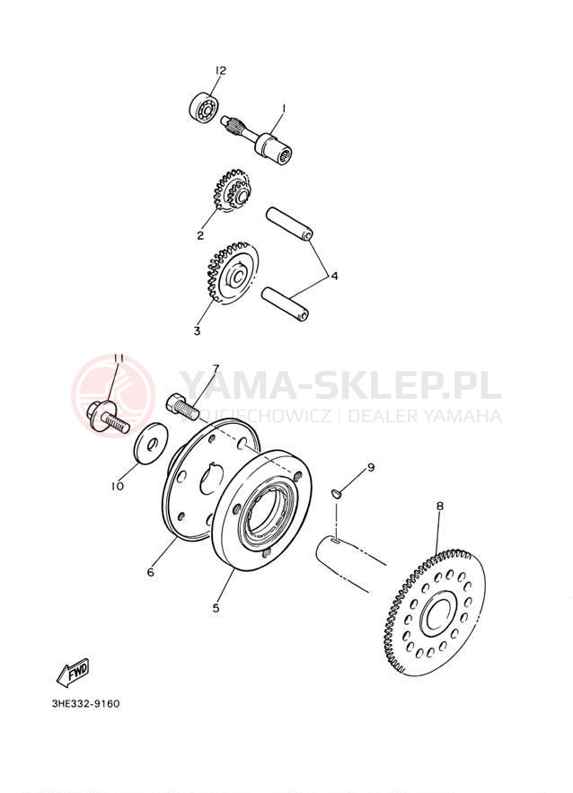 Schemat "rozrusznik" do Yamaha YZF600R YZF600RM/YZF600RMC