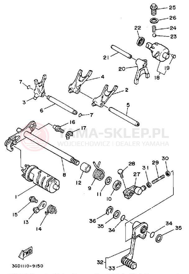 Schemat "Wodziki, automat" do Yamaha WARRIOR YFM350XD_M