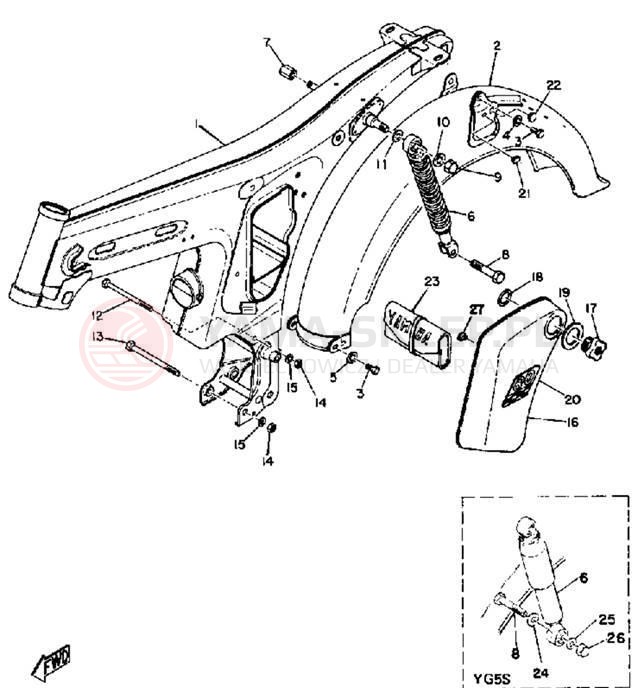 Schemat "rama" do Yamaha YG5S